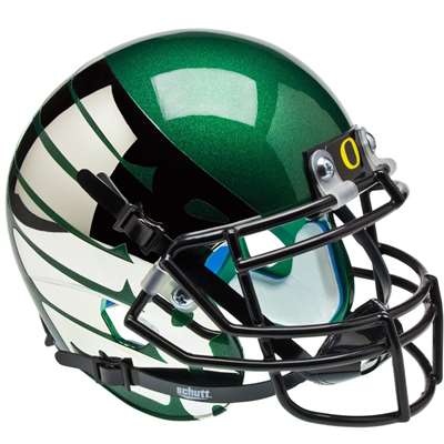 Oregon Ducks Mini Helmet by Schutt - Liquid Green w/ Wings