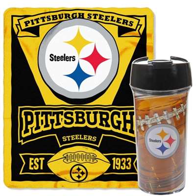 Pittsburgh Steelers Mug and Snug Blanket Giftset