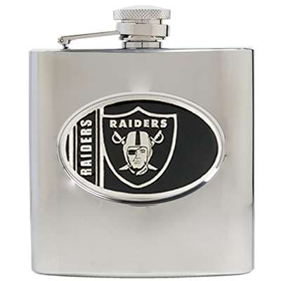 Oakland Raiders Stainless Steel Hip Flask