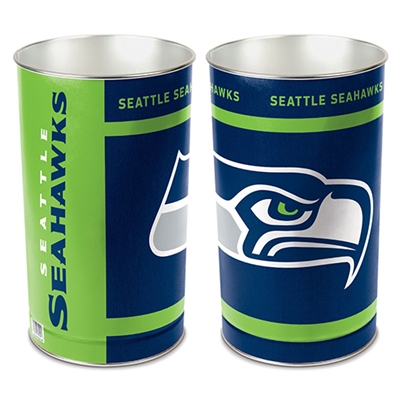 Seattle Seahawks Metal Wastebasket