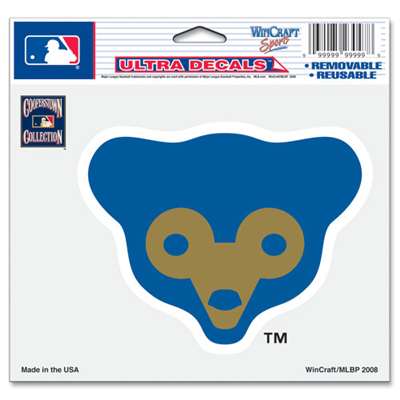 Chicago Cubs Ultra decals 5" x 6" - Cooperstown Logo
