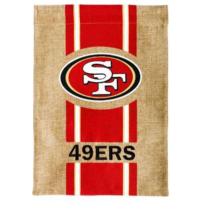San Francisco 49ers Burlap Flag - 12.5" x 18"