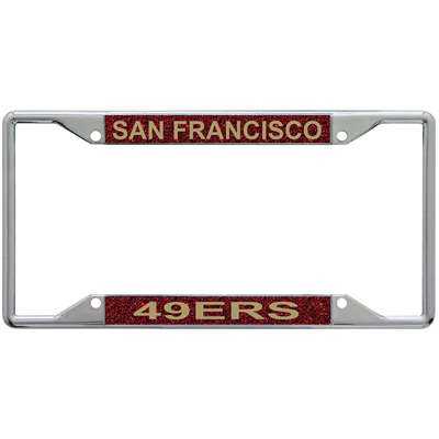 San Francisco 49ers Metal Inlaid Acrylic License Plate Frame