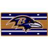 Baltimore Ravens Full Color Super Stripe Inlay License Plate