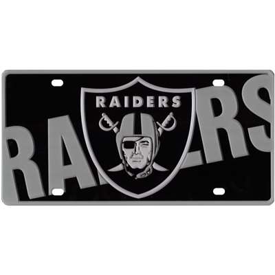 Oakland Raiders Full Color Mega Inlay License Plate