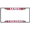 USC Trojans Chrome Metal License Plate Frame