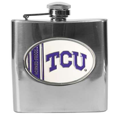 TCU Horned Frogs Stainless Steel Hip Flask