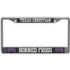 TCU Horned Frogs Metal License Plate Frame - Carbon Fiber