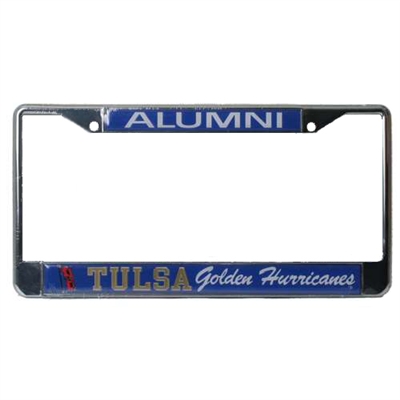 Tulsa Golden Hurricanes Alumni Metal License Plate Frame W/domed Insert