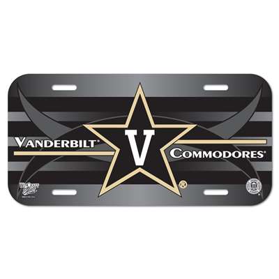 Vanderbilt Commodores Plastic License Plate