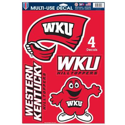 Western Kentucky Hilltoppers Multi-Use Decal Set - 11" x 17"
