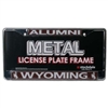 Wyoming Cowboys Alumni Metal License Plate Frame W/domed Insert
