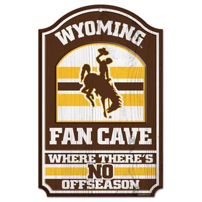 Wyoming Cowboys Fan Cave Wood Sign
