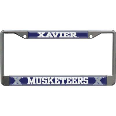 Xavier Musketeers Metal License Plate Frame w/Domed Acrylic