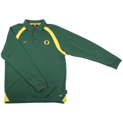 Nike Oregon Ducks L/s Dri Fit Polo Shirt