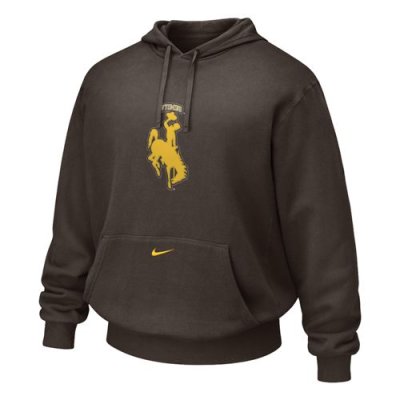 Wyoming Cowboys Hooded Sweatshirt - Nike Logo Hoody