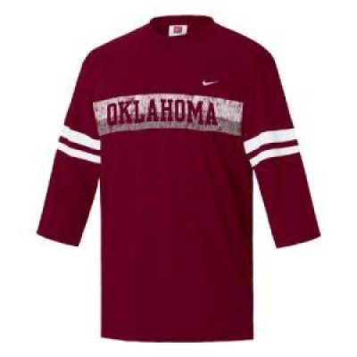 Oklahoma Nike 3/4 Sleeve Touchback Top