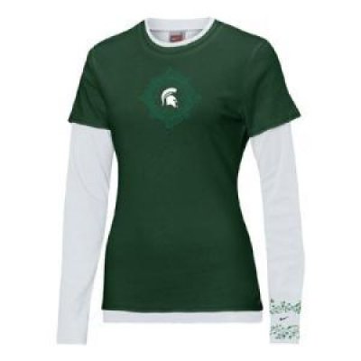 Michigan State Women's Nike Layered Universi-t-shirt