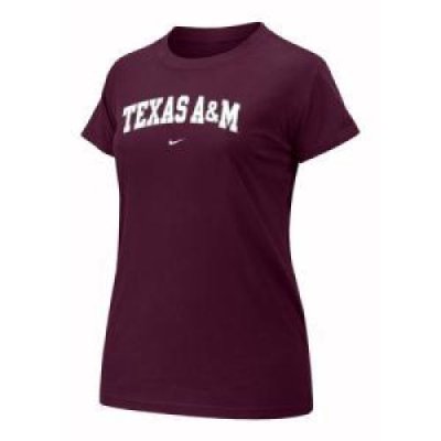 Texas A&m Women's Nike S/s Arch Crew Tee