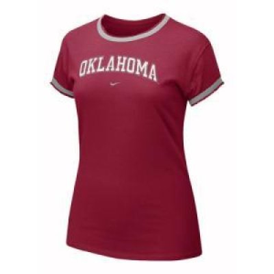 Oklahoma Women's Nike Fancy Tissue Ringer Top