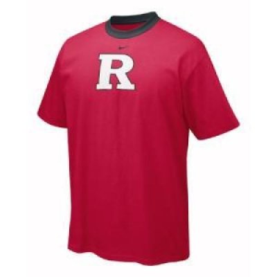 Rutgers Nike S/s Contrast Neck Logo Tee