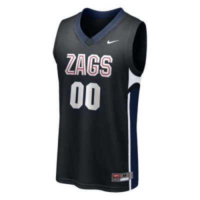 Nike Gonzaga Bulldogs Replica Basketball Jersey - #00 Black