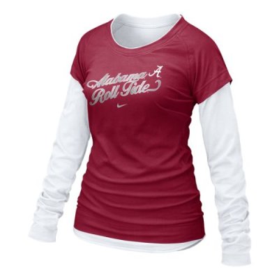 Alabama Crimson Tide Shirt - Nike Women's Cross Campus Double Layer T Shirt