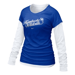 Nike Kentucky Wildcats Womens Cross Campus Double Layer T-shirt