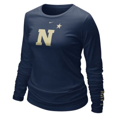 Nike Naval Academy Womens Long Sleeve Logo T-shirt