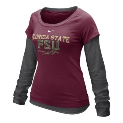 Nike Florida State Seminoles Womens Long Sleeve Double Layer T-shirt