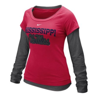 Nike Mississippi Rebels Womens Long Sleeve Double Layer T-shirt