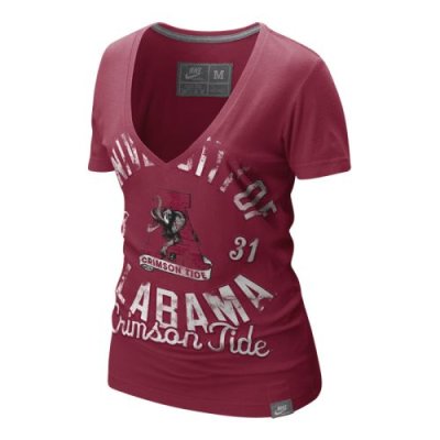 Nike Alabama Crimson Tide Womens Vault V-neck T-shirt