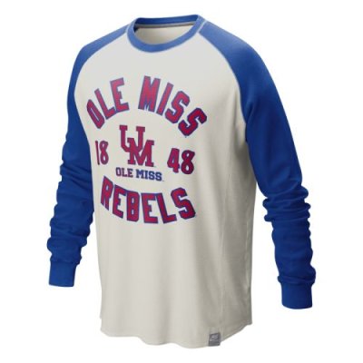 Nike Mississippi Rebels Vault Washed Waffle Graphic Crew Top