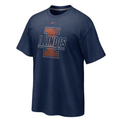 Nike Illinois Fighting Illini Distressed Logo T-shirt