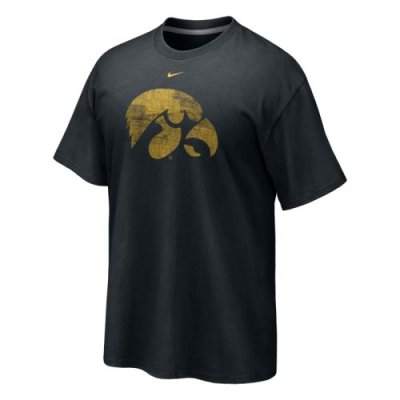 Nike Iowa Hawkeyes Distressed Logo T-shirt