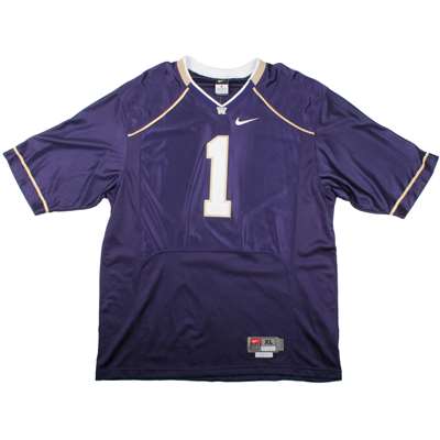 Nike Washington Huskies Tackle Twill Replica Football Jersey - #1 Purple