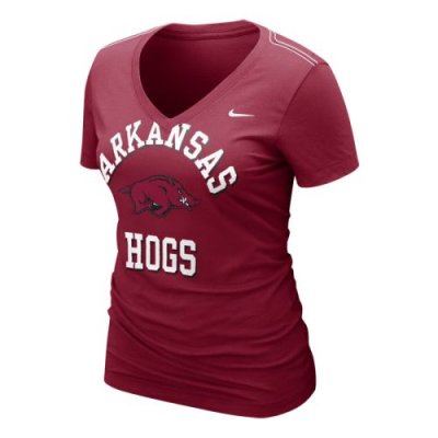 Nike Arkansas Razorbacks Womens Whose That V-neck T-shirt