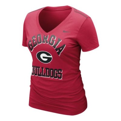 Nike Georgia Bulldogs Womens Whose That V-neck T-shirt