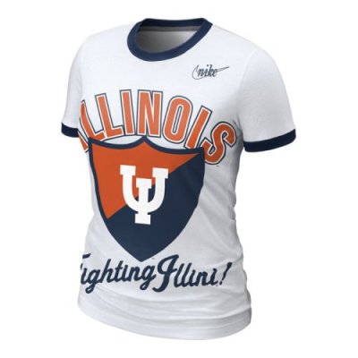 Nike Illinois Fighting Illini Womens Vault Ringer T-shirt