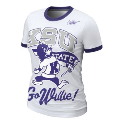 Nike Kansas State Wildcats Womens Vault Ringer T-shirt