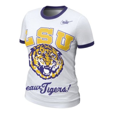 Nike Lsu Tigers Womens Vault Ringer T-shirt