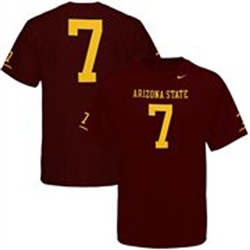 Nike Arizona State Sun Devils Replica Football T-shirt - #7 Maroon