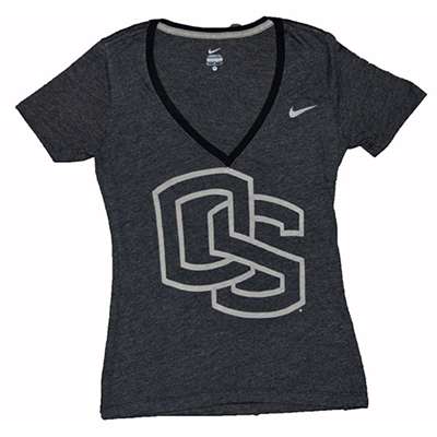 Nike Oregon State Beavers Womens Deep V Burnout T-shirt