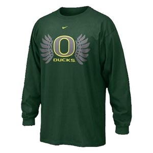 Nike Oregon Ducks Long Sleeve Wings Logo T-shirt