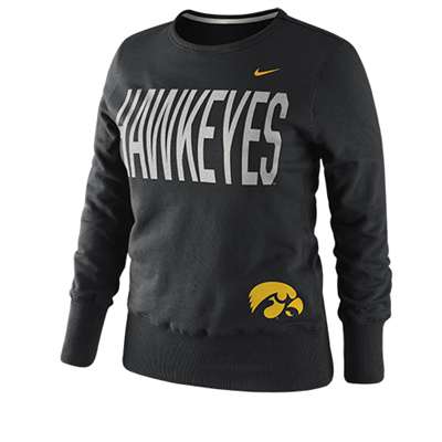 Nike Iowa Hawkeyes Women's Classic Fleece Crew Sweatshirt
