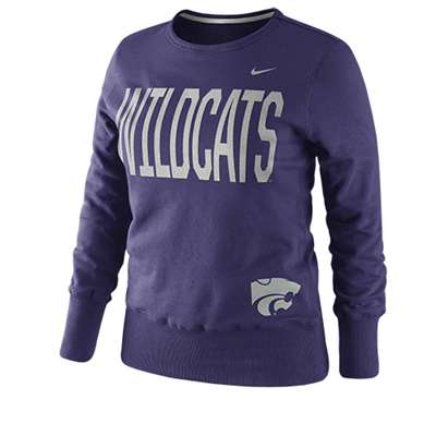 Nike Kansas State Wildcats Women's Classic Fleece Crew Sweatshirt