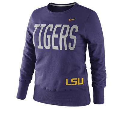 Nike LSU Tigers Women's Classic Fleece Crew Sweatshirt