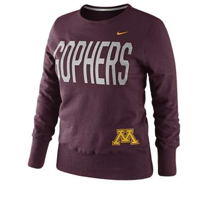 Nike Minnesota Golden Gophers Women's Classic Fleece Crew Sweatshirt
