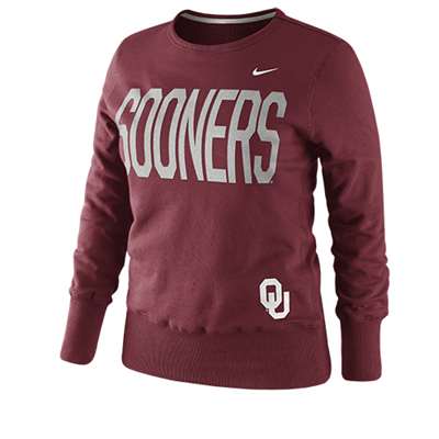 Nike Oklahoma Sooners Women's Classic Fleece Crew Sweatshirt