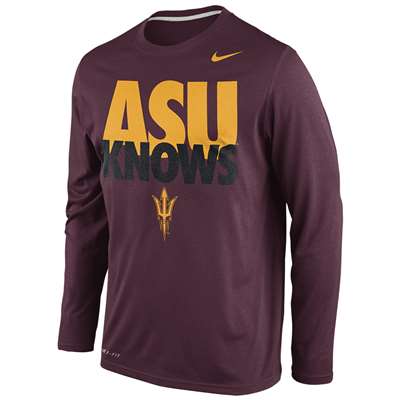 Nike Arizona State Sun Devils Knows Legend Long-Sleeve T-Shirt